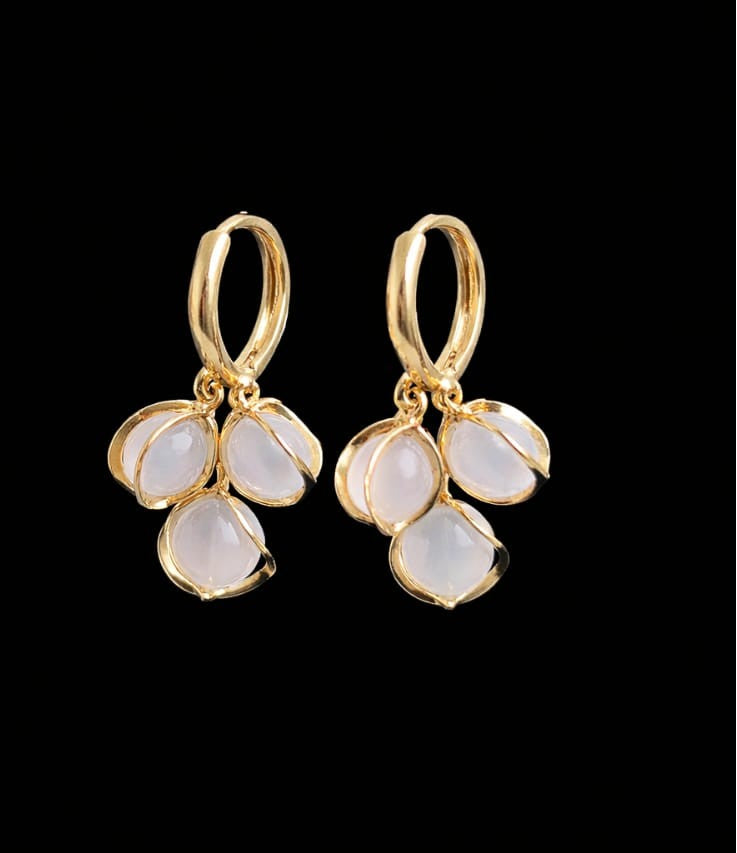 grape hoop earring