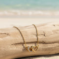 Double Heart Gold Necklace 💛